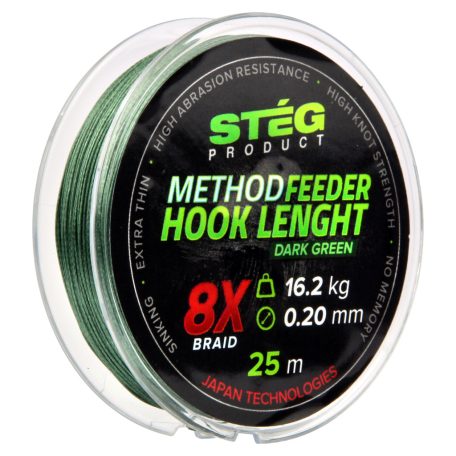 Stég Product Method Feeder fonott előkezsinór 0,10mm/6,6kg/25m