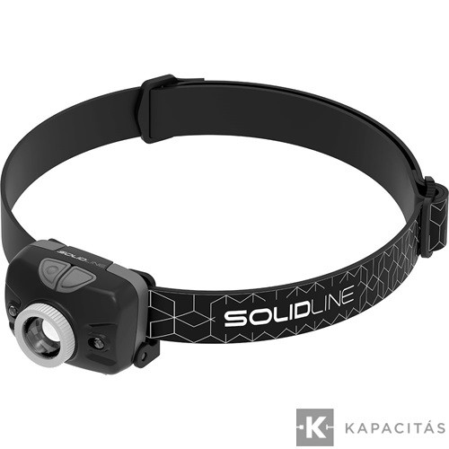 Solidline SH3 fejlámpa 300/180/100/20lm 3AAA fókusz hand on/off