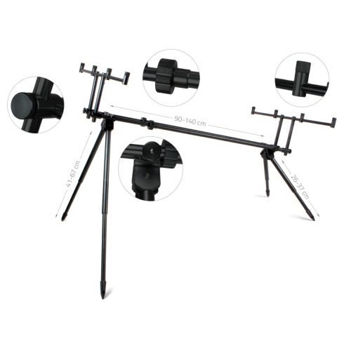 Carp Academy Alcatraz Rod Pod Black