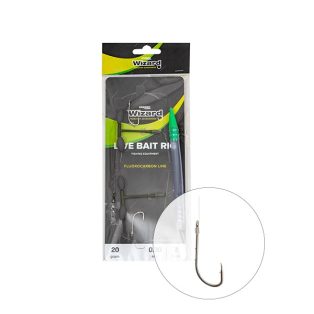   WIZARD LIVE BAIT RIG TIROLIFÁS RABLÓHALAS szerelék, Medium 40 g, 2 db 1-es horog, 0,30 mm - 13 kg