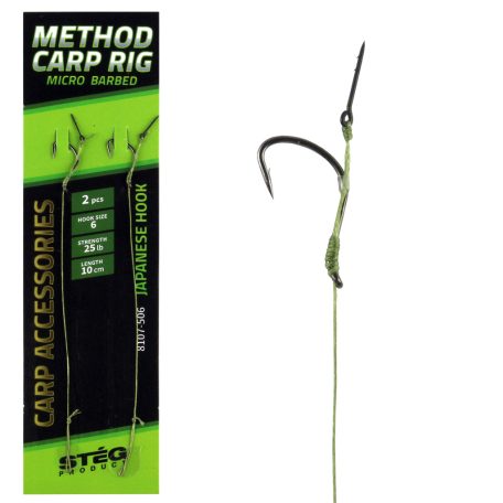 Stég Product Method Carp előke tüskével 10cm 6-os (2db/cs)