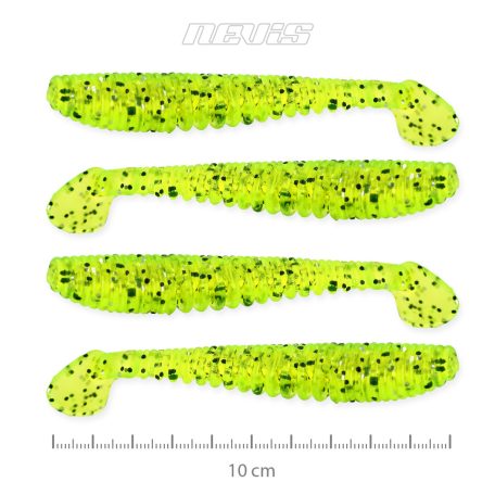 Nevis Impulse Shad gumihal 10cm 4db/cs (Poppy Green)