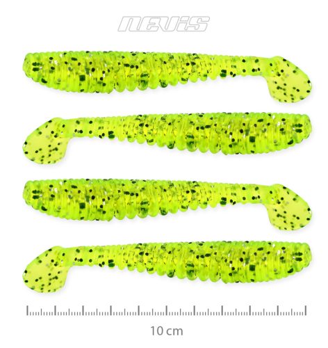 Nevis Impulse Shad 10cm 4db/cs (Poppy Green)