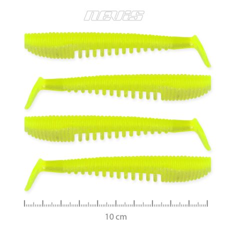 Nevis Impulse Shad gumihal 10cm 4db/cs (Flash Lemonade)