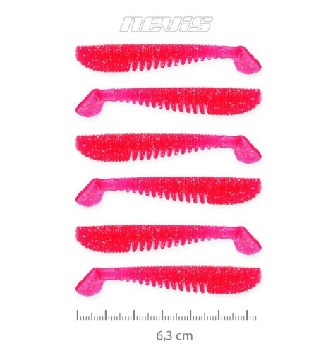 Nevis Impulse Shad 6,3cm 6db/cs Pink Flitter