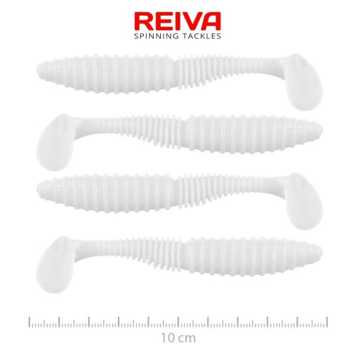 Reiva Zander Power Shad 10cm 4db/cs (Classic White)