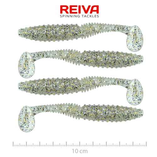 Reiva Zander Power Shad gumihal 10cm /4db (Salt and Pepper)