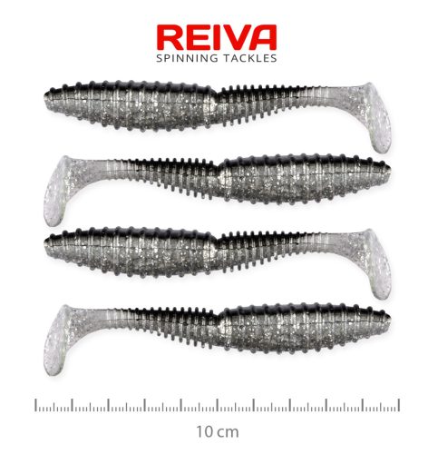 Reiva Zander Power Shad gumihal 10cm /4db (Flash Bleak)