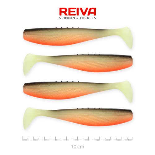 Reiva Flat Minnow shad 10cm 4db/cs (UV Roach)