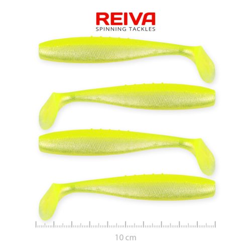 Reiva Flat Minnow shad 10cm 4db/cs (Flash Lemonade)