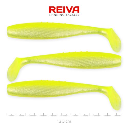 Reiva Flat Minnow shad 12,5cm 3db/cs (Flash Lemonade)