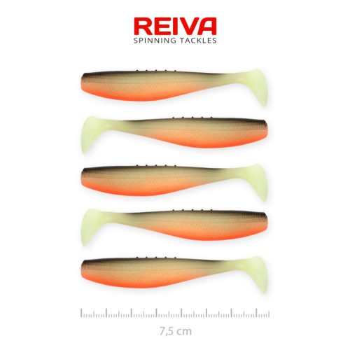 Reiva Flat Minnow shad 7,5cm 5db/cs (UV Roach)