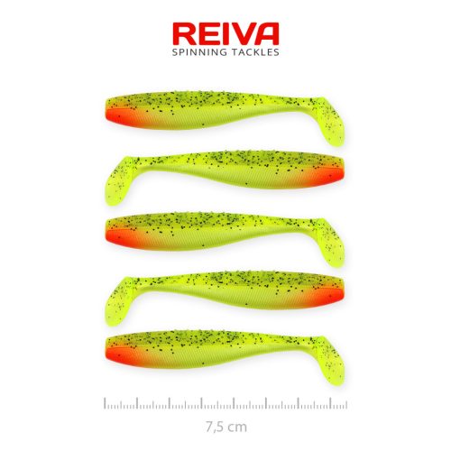 Reiva Flat Minnow shad gumihal 7,5cm/5db/cs (Watermelon)