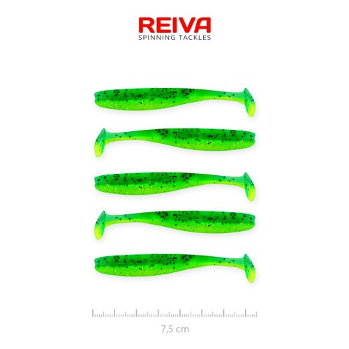 Reiva Flash Shad 7.5cm 5db/cs (Poison Green)