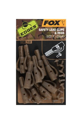 Fox Edges Camo Size 7 lead clip + pegs