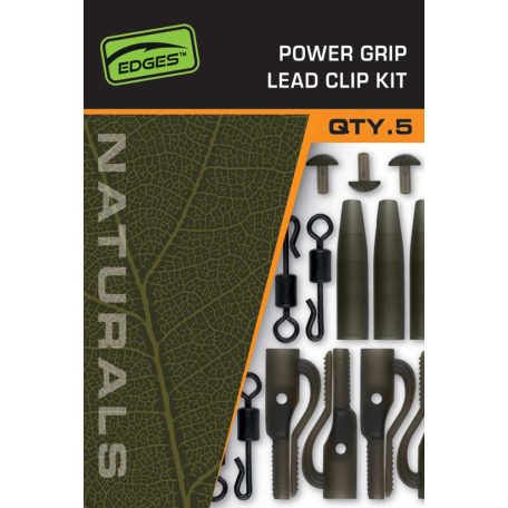 Fox Edges Naturals Power Grip Lead clip kit x 5