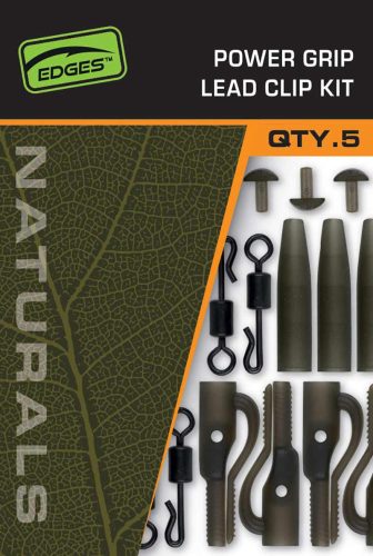 Fox Edges Naturals Power Grip Lead clip kit x 5