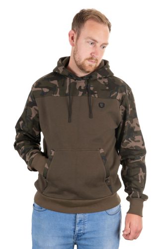 Fox khaki/camo hoody kapucnis pulóver - M