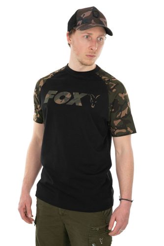 Fox Black / Camo Raglan póló - L