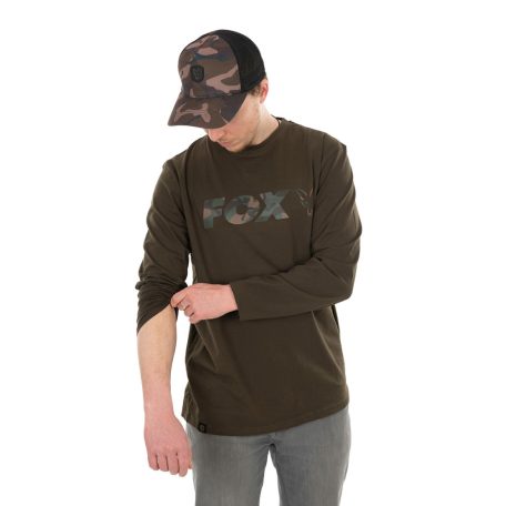 Fox Long Sleeve Khaki/Camo T-Shirt - hosszú ujjú póló LS-S