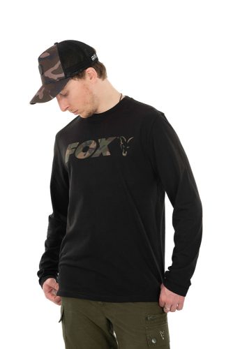 Fox Long Sleeve Black/Camo T-Shirt - hosszú ujjú póló LS-S