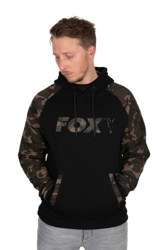 Fox Black / Camo Raglan hoodie - kapucnis pulóver