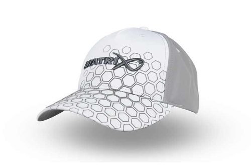 Matrix Hex Print Baseball Cap - White