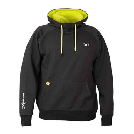 Matrix Minimal Black/Marl + Lime Hoody - S