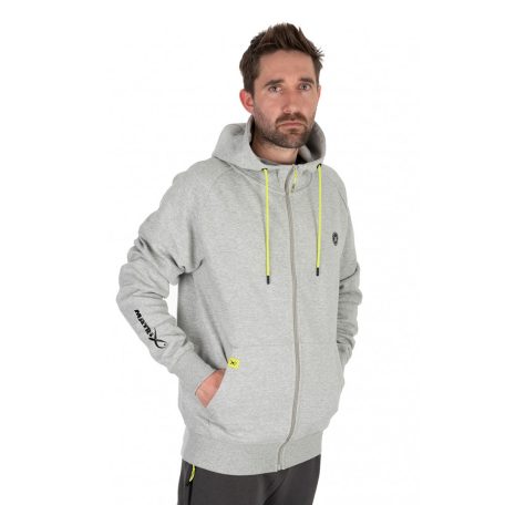 Matrix Full Zip Hoody Marl Grey/Lime (Black Edition)  pulóver 2XL