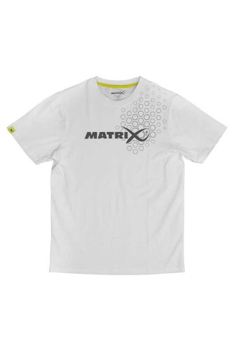 Matrix Hex Print T-Shirt White L