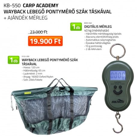 Carp Academy Wayback lebegő pontymérő szák táskával + ajándék mérleg