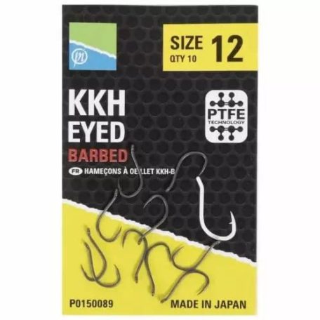 Preston KKH Barbed size 8 füles horog