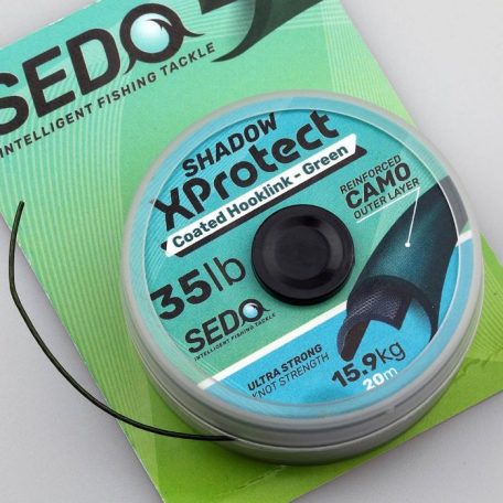 Sedo Xprotect-coated hooklink green fonott előkezsinór 25lbs/20m