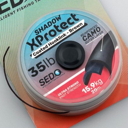 Sedo Xprotect-coated hooklink Brown 35lbs 20m előke zsinór barna