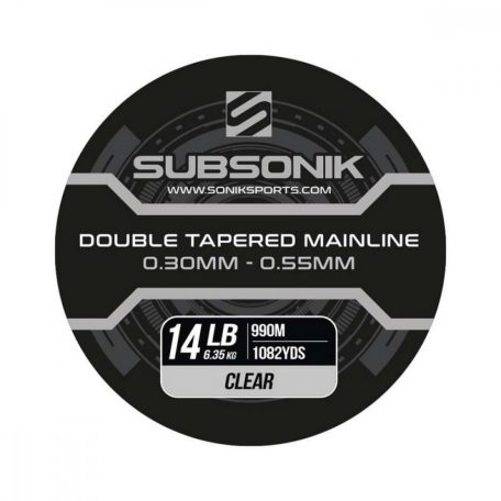 Sonik Subsonik Double Tapered Mainline Clear felvastagodó főzsinór 0,28-0,55mm/12lbs/3x330m