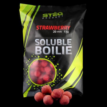 Stég Product Soluble Boilie Strawberry 20mm/1kg